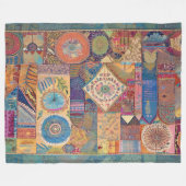 Patchwork Mandala Fleece Blanket (Voorkant (Horizontaal))