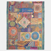 Patchwork Mandala Fleece Blanket Deken (Voorkant)
