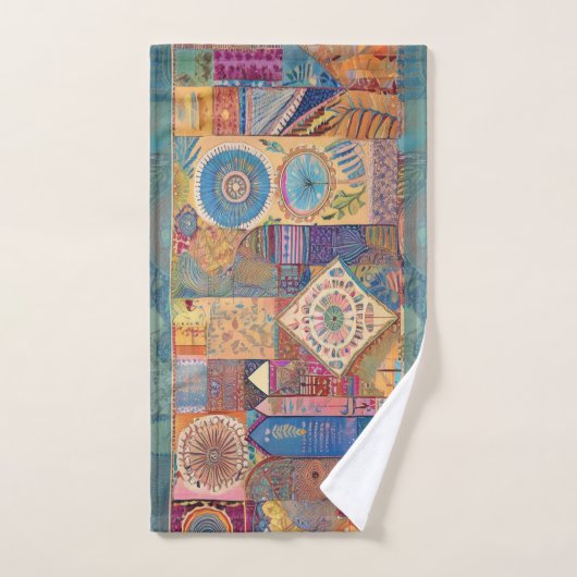 Patchwork Mandala handdoek set (Handdoek)