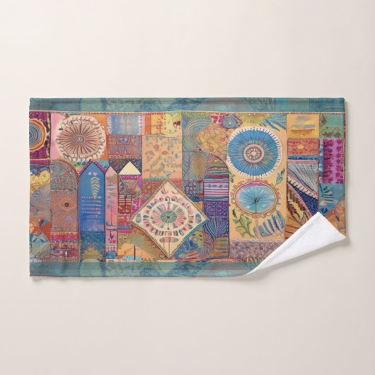 Patchwork Mandala handdoek set (Handdoek)