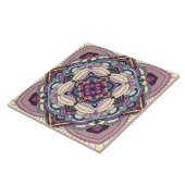 Patchwork Mandala Tegeltje (Zijkant)