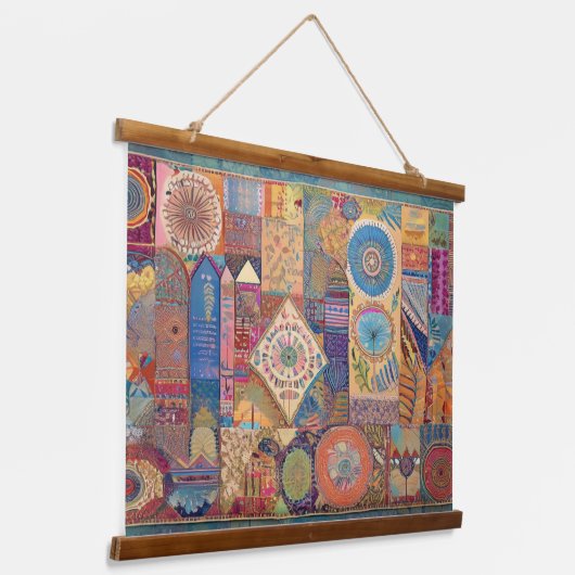 Patchwork Mandala Wall Hanging Hangend Wandkleed (Gebogen)