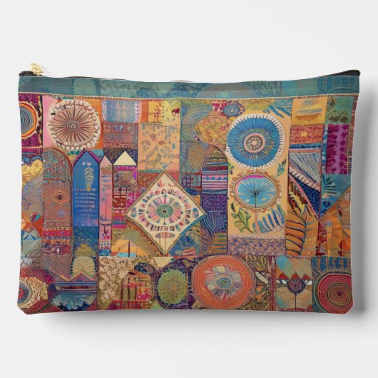 Patchwork Mandala Zippered Pouch Etui (Voorkant)
