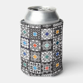 Patchwork Maori: Etnisch tapijtontwerp. Blikjeskoeler (Blikje Voorkant)