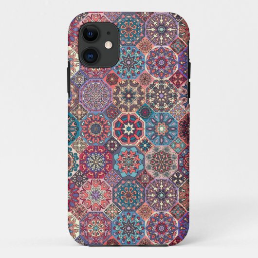  patchwork met floral mandala - elementen Case-Mate iPhone case (Achterkant)
