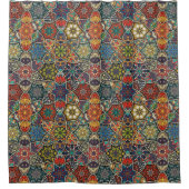  patchwork met floral mandala - elementen douchegordijn (Voorkant)