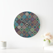  patchwork met floral mandala - elementen grote klok (Huis)