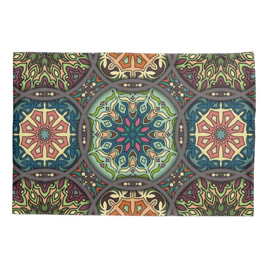  patchwork met floral mandala - elementen kussensloop (Achterkant)