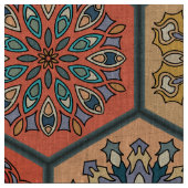  patchwork met floral mandala - elementen stof (Close Up)