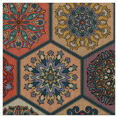  patchwork met floral mandala - elementen stof (Swatch)