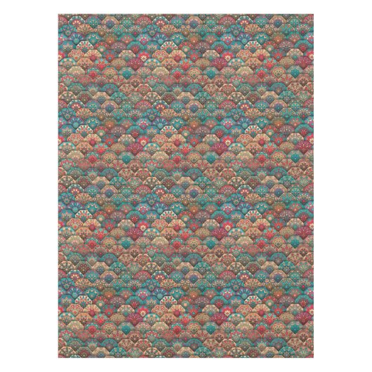  patchwork met floral mandala - elementen tafelkleed (Voorkant)