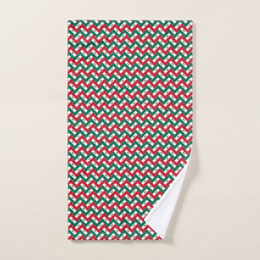 Patchwork Mexico Vlag Patroon Bad Handdoek (Handdoek)