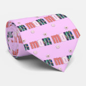 Patchwork 'MOM' op Blank (Elke kleur toevoegen) Stropdas (Opgerold)