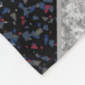 Patchwork monochrom zwart grijs witte vlek qui fleece deken (Hoek)