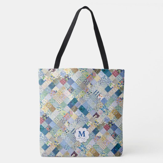 patchwork monogram tote bag (Voorkant)