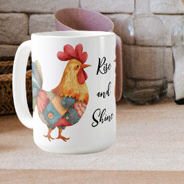 Patchwork Morning Rooster Koffiemok
