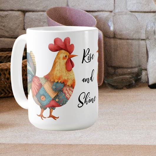 Patchwork Morning Rooster Koffiemok