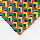 Patchwork Mozambique vlag patroon Fleece Deken (Hoek)