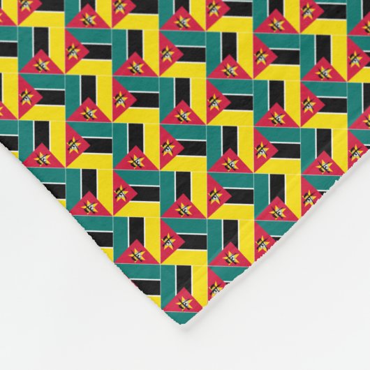 Patchwork Mozambique vlag patroon Fleece Deken (Hoek)