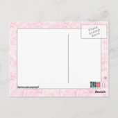 Patchwork 'MUM' op Roze Roze Achtergrond Briefkaart (Achterkant)