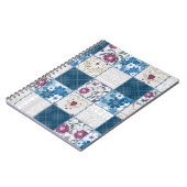 Patchwork naadloze florale kant achtergrond notitieboek (Linkerzijde)