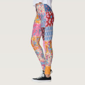 Patchwork naadloze, schattige stof patroon. leggings (Links)