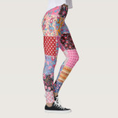 Patchwork naadloze, schattige stof patroon. leggings (Rechts)