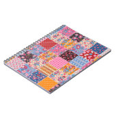 Patchwork naadloze, schattige stof patroon. notitieboek (Linkerzijde)