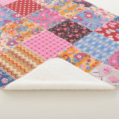 Patchwork naadloze, schattige stof patroon. sherpa deken (3/4)