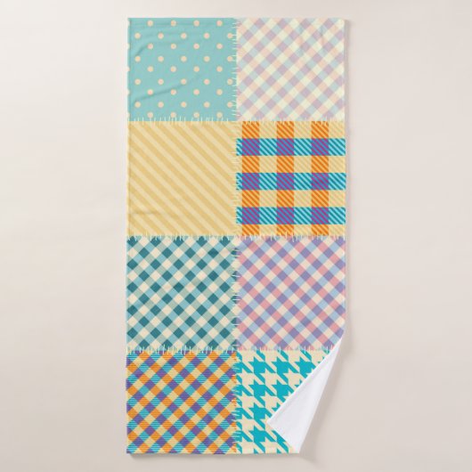 patchwork: naadloze textielachtergrond badhanddoek (Badhanddoek)