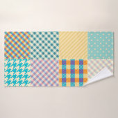 patchwork: naadloze textielachtergrond badhanddoek (Badhanddoek)