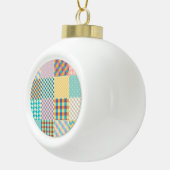  patchwork: naadloze textielachtergrond keramische bal ornament (Rechts)