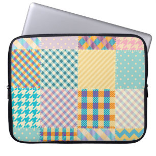  patchwork: naadloze textielachtergrond laptop sleeve
