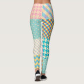 patchwork: naadloze textielachtergrond leggings (Achterkant)