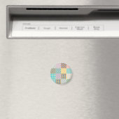 patchwork: naadloze textielachtergrond magneet (Insitu (Vaatwasser))
