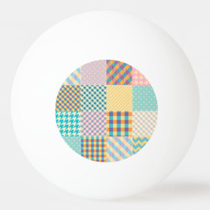patchwork: naadloze textielachtergrond pingpongbal