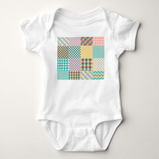 patchwork: naadloze textielachtergrond romper (Voorkant)