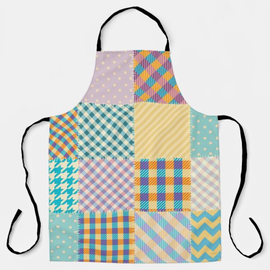 patchwork: naadloze textielachtergrond schort (Voorkant)
