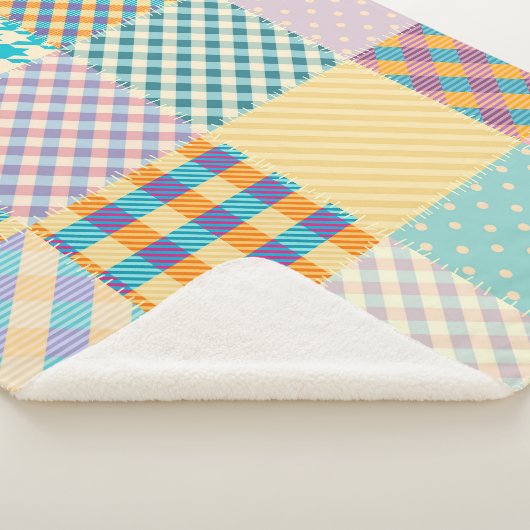  patchwork: naadloze textielachtergrond sherpa deken (3/4)