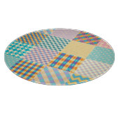 patchwork: naadloze textielachtergrond snijplank (Hoek)