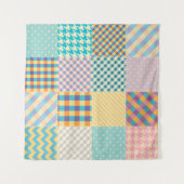  patchwork: naadloze textielachtergrond wandkleed (Voorkant (horizontaal))