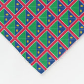 Patchwork Namibië vlag patroon Fleece Deken (Hoek)