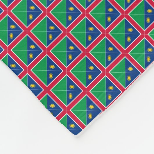 Patchwork Namibië vlag patroon Fleece Deken (Hoek)