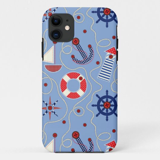 Patchwork Nautisch ontwerp Case-Mate iPhone Case (Achterkant)