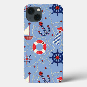 Patchwork Nautisch ontwerp Case-Mate iPhone Case