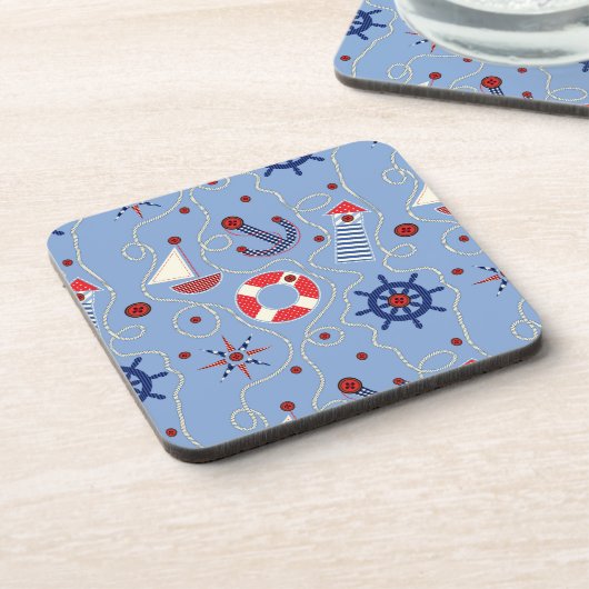 Patchwork Nautisch ontwerp Drankjes Onderzetter (Linkerzijde)