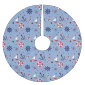 Patchwork Nautisch ontwerp Kerstboom Rok (Voorkant)