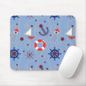 Patchwork Nautisch ontwerp Muismat (Met muis)