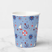 Patchwork Nautisch ontwerp Papieren Bekers (Links)