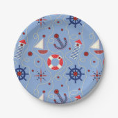 Patchwork Nautisch ontwerp Papieren Bordje (Voorkant)